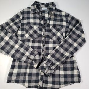 Columbia Flannel Plaid Shirt Button Down SMALL